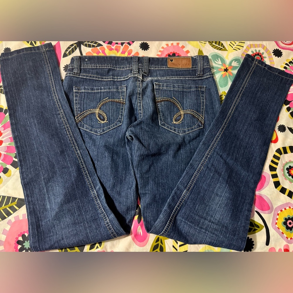 Bongo low rise straight leg denim blue jeans
